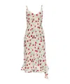 Marni Watercolor Floral Ruffle Tiered Midi Dress In White