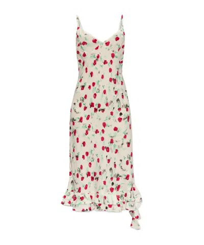 MARNI MARNI REVERIE FLORAL PRINTED SPAGHETTI STRAPS MIDI DRESS