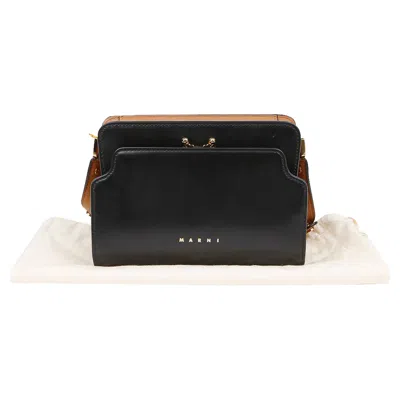 Marni Reverse Trunk Mini Shoulder Crossbody Bag In Black