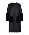 Marni Reversible Leather And Fur Coat In Black