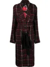 Marni Reversible Madras Coat With Double Belt