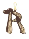 Marni Rhinestone-embellishment Charm Keyring In Brown