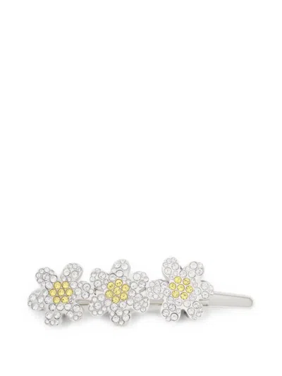 Marni Rhinestone-embellished Daisy Hair Slide In Metallic