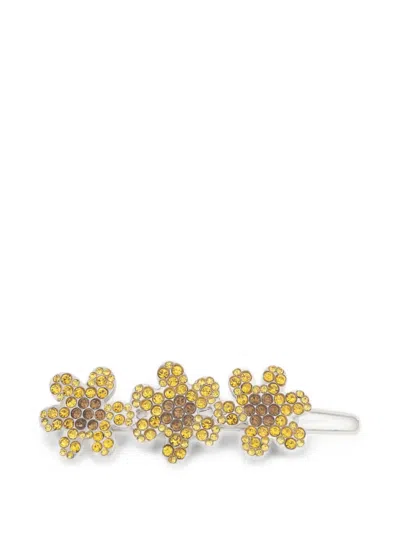 Marni Rhinestone-embellished Daisy Hair Slide In Yellow