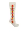 Marni Intarsia-knit Logo Socks In Nude