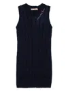 Marni Rib-knit Dress In Blue