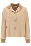 Marni Rib Trim Buttoned Jacket In Dijon (beige)
