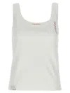 Marni White Poplin Sleeveless Top In White