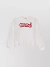 Marni Ribbed Hem Long Sleeve Crew Neck Sweater In White