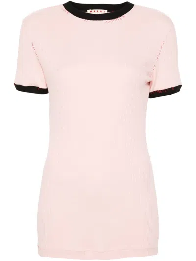 MARNI RIBBED JERSEY T-SHIRT