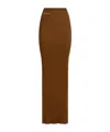 Marni Ribbed-knit Maxi Skirt In Brown