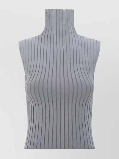 MARNI RIBBED SLEEVELESS TURTLENECK VEST