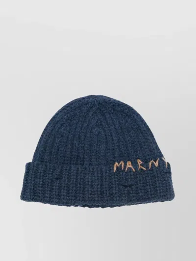 MARNI RIBBED TEXTURE FOLDED BRIM HATS