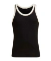 Marni Ribbed Jersey Tank Top In Black
