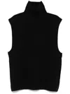 Marni Ribbed Virgin Wool Top In Black