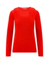 Marni Ribbed Viscose Top With Buttonholes In Red