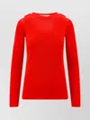 Marni Ribbed Viscose Top With Buttonholes In Red