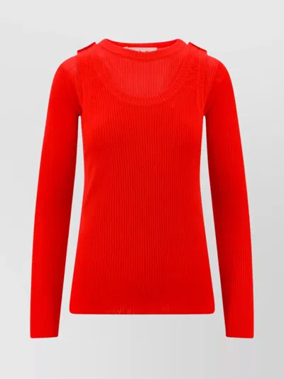 MARNI RIBBED VISCOSE TOP WITH BUTTONHOLES