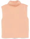 Marni Ribbed Wool Vest In Orange