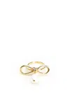 Marni Knot Detailed Embellished Ring In Gold