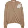 Marni Rose Appliqué Virgin Wool & Silk Cardigan