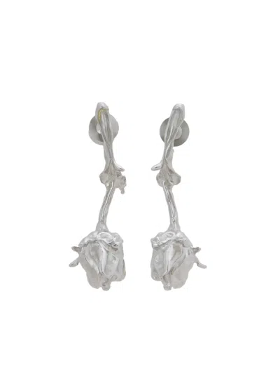 Marni Rose Drop Earrings In Grey