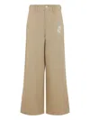 Marni Rose Embroidered Cotton Gabardine Pants