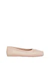 Marni Powder Pink Nappa Leather Seamless Little Bow Ballet Flat In Pink