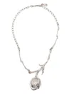 Marni Rose-pendant Necklace In Metallic