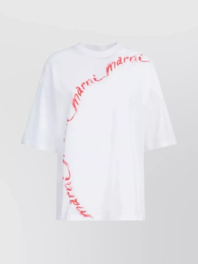 MARNI ROSE PETAL LOGO T-SHIRT