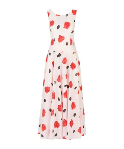 Marni Rose-print Midi Dress