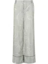 Marni Trousers With Aurora Print In Green