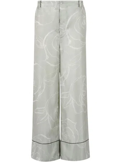 MARNI ROSE-PRINT PALAZZO PANTS
