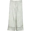 Marni Rose-print Palazzo Pants In Auv19 Sea/green