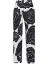 Marni Trousers Featuring Floral Pattern And Pockets In White