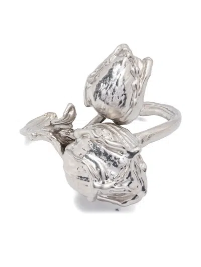 Marni Rosebud Cuff Bracelet In Metallic