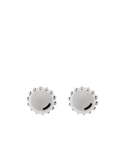 Marni Domed-style Stud Earrings In Gray