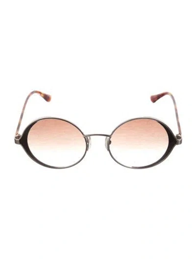 Pre-owned Marni Round Gradient Sunglasses In Brown