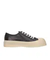 Marni Pablo Sneakers In Black Canvas In Nude