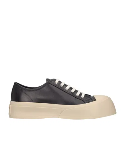 MARNI MARNI LOGO PATCH LACE-UP SNEAKERS