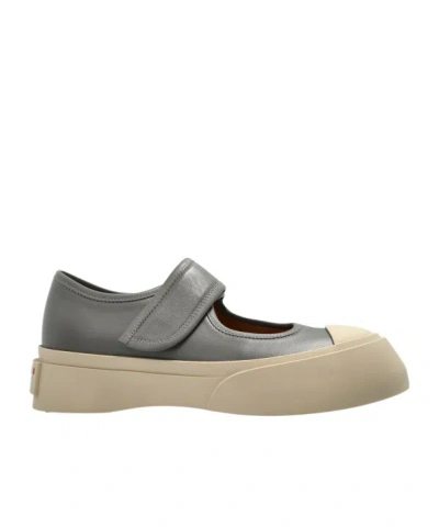 Marni Round Head Mary Jane Shoes In Nude