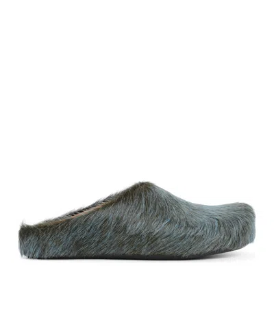 Marni Round Head Muller Shoes In Black