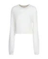 Marni Round-neck Cropped Jumper In White
