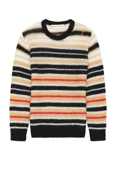MARNI ROUND NECK STRIPED SWEATER
