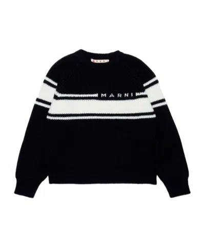 Marni Round Neck Sweater In Black