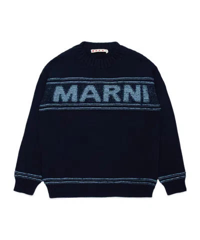 Marni Cotton-wool Blend Jumper In Black