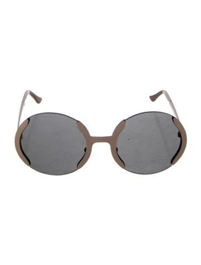 Pre-owned Marni Round Tinted Sunglasses In Neutral