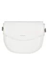 Marni Rounded Silhouette Flap Closure Shoulder Bag In White