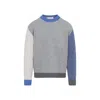 Marni Color-block Metallic Cashmere Sweater In Gray