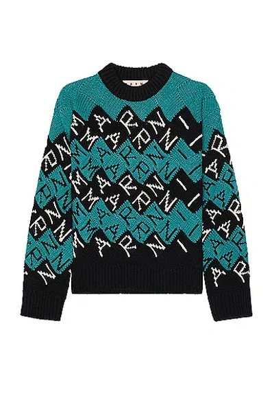 Marni Roundneck Sweater In Bln99 Black